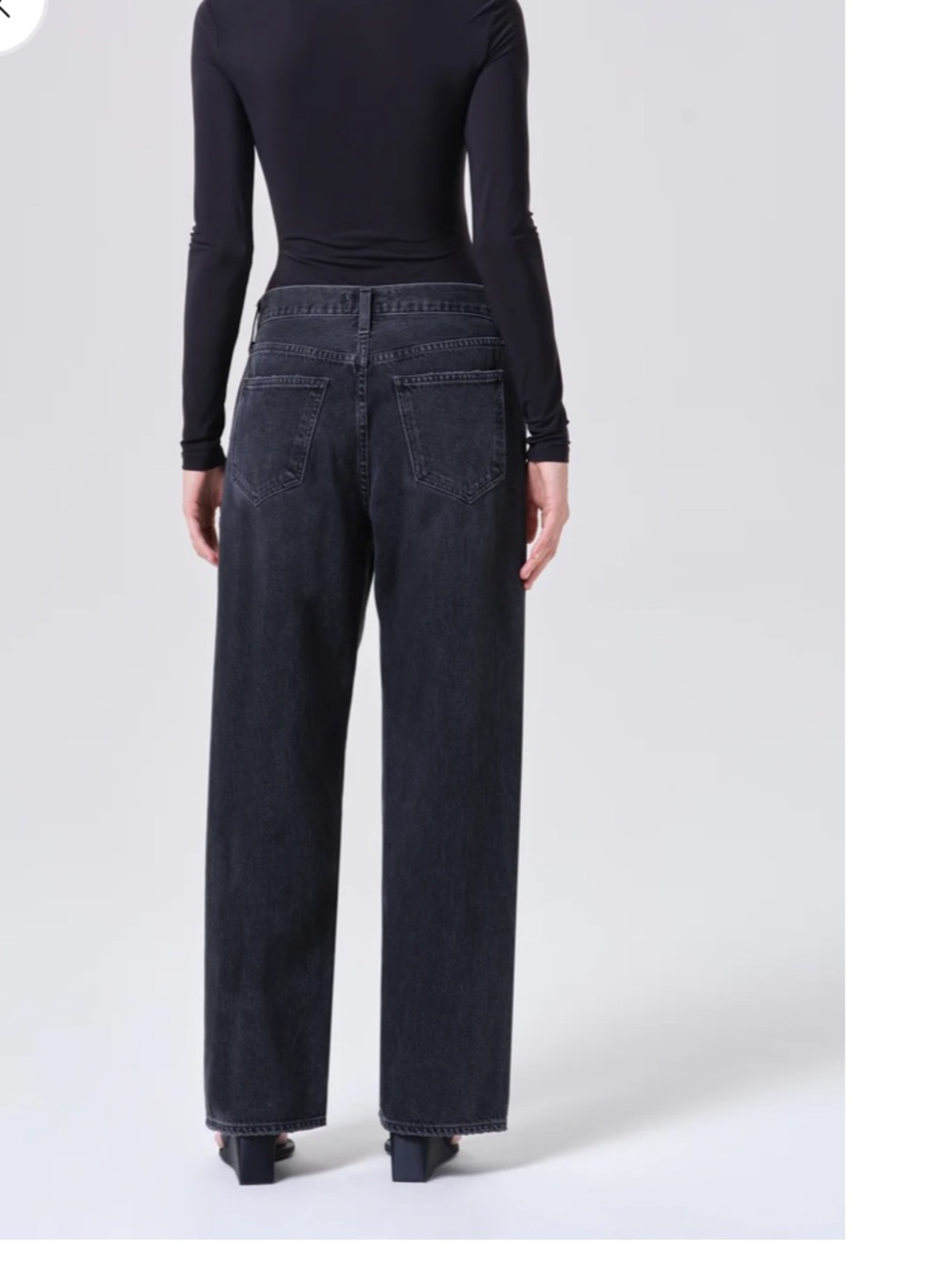 AGOLDE Low Slung Baggy Jeans Black Wash Size 28 Style A9079B-1346 - Picture 3 of 12